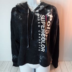Polaroid Tie-dye Cropped Hoodie